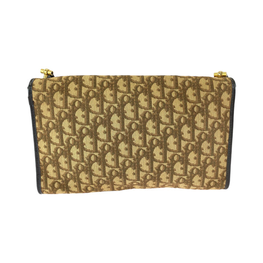 Dior Shoulder Bag canvas Brown Gold Metal Shoulder Bag, shoulder bag Trotter Women Used Authentic