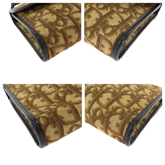 Dior Shoulder Bag canvas Brown Gold Metal Shoulder Bag, shoulder bag Trotter Women Used Authentic
