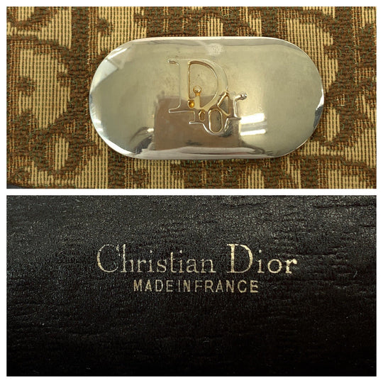 Dior Shoulder Bag canvas Brown Gold Metal Shoulder Bag, shoulder bag Trotter Women Used Authentic