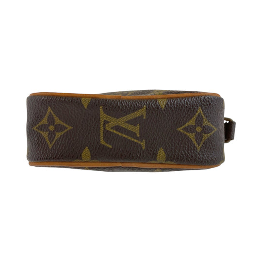 LOUIS VUITTON Shoulder Bag M45268 PVC Brown Gold Metal Shoulder Bag Crossbody Pochette Monogram Mini Danube Women Used Authentic