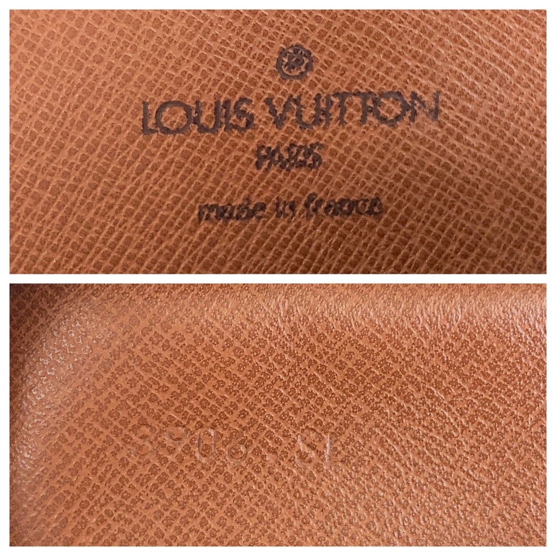 LOUIS VUITTON Shoulder Bag M45268 PVC Brown Gold Metal Shoulder Bag Crossbody Pochette Monogram Mini Danube Women Used Authentic