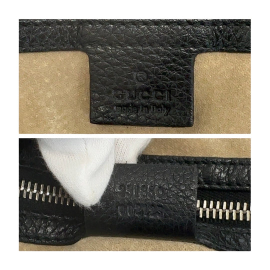 GUCCI Business bag 231850 leather Black SilverMetal Business Bag Briefcase Shoulder Bag 2WAY Bamboo Tassel mens Used Authentic