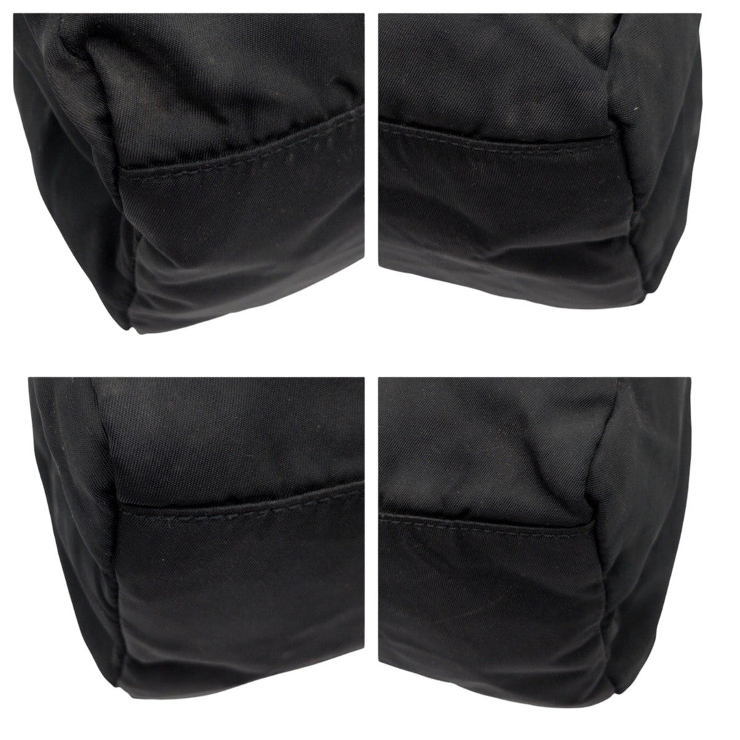 PRADA Tote Bag Nylon black Tote Bag handbag Test Triangular logo Women Used Authentic