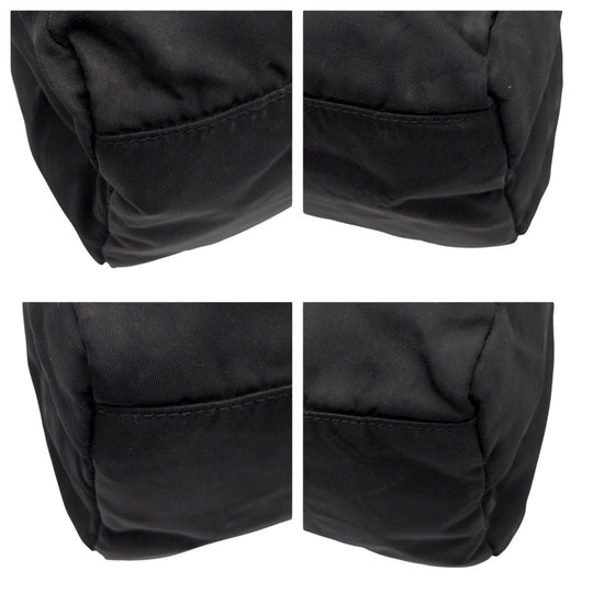 PRADA Tote Bag Nylon black Tote Bag handbag Test Triangular logo Women Used Authentic