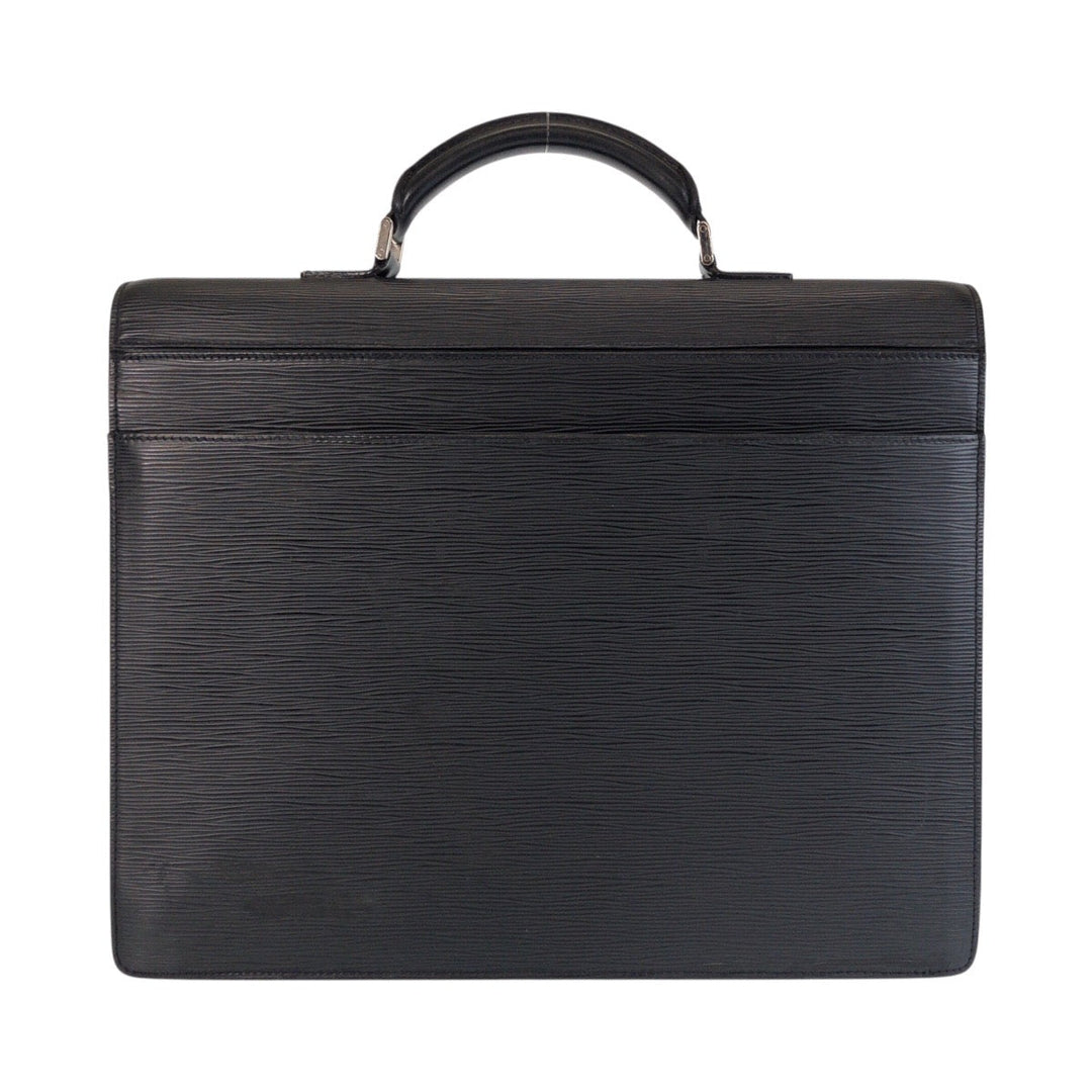 LOUIS VUITTON Business bag M54532 Epi Leather Noir Black SilverMetal Business bag briefcase Epi Robusto mens Used Authentic