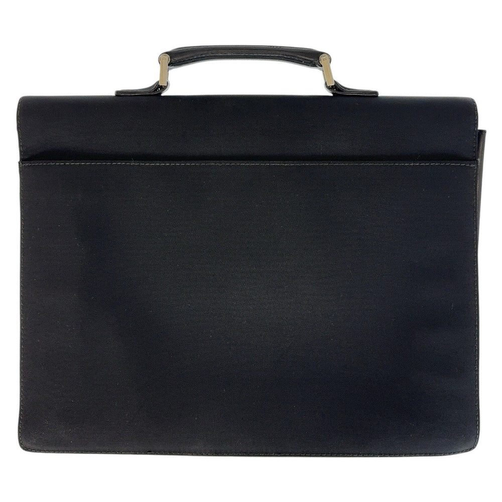 GUCCI Business bag 015 3714 leather Black SilverMetal Business Bags Briefcases mens Used Authentic