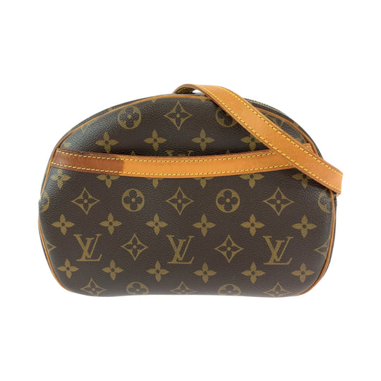 LOUIS VUITTON Shoulder Bag M51221 PVC Brown Gold Metal Shoulder Bag Crossbody Non-sticky Monogram Blois Women Used Authentic