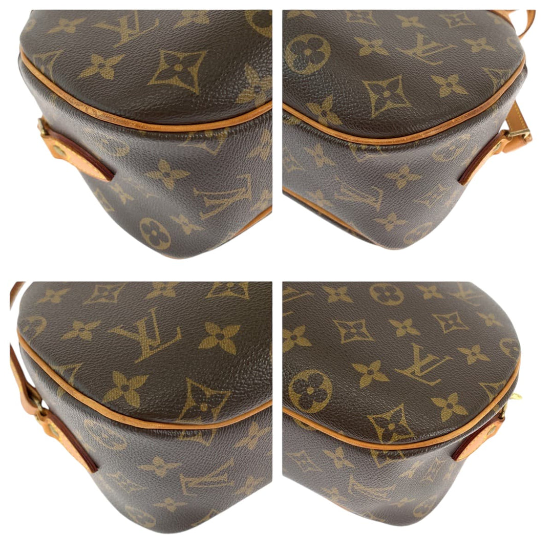 LOUIS VUITTON Shoulder Bag M51221 PVC Brown Gold Metal Shoulder Bag Crossbody Non-sticky Monogram Blois Women Used Authentic