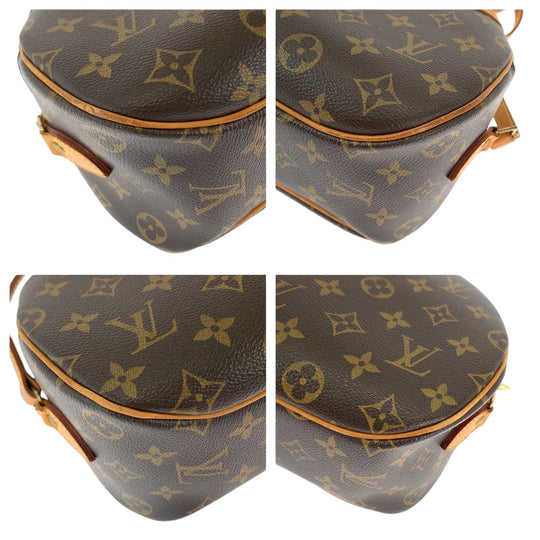 LOUIS VUITTON Shoulder Bag M51221 PVC Brown Gold Metal Shoulder Bag Crossbody Non-sticky Monogram Blois Women Used Authentic