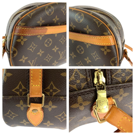 LOUIS VUITTON Shoulder Bag M51221 PVC Brown Gold Metal Shoulder Bag Crossbody Non-sticky Monogram Blois Women Used Authentic