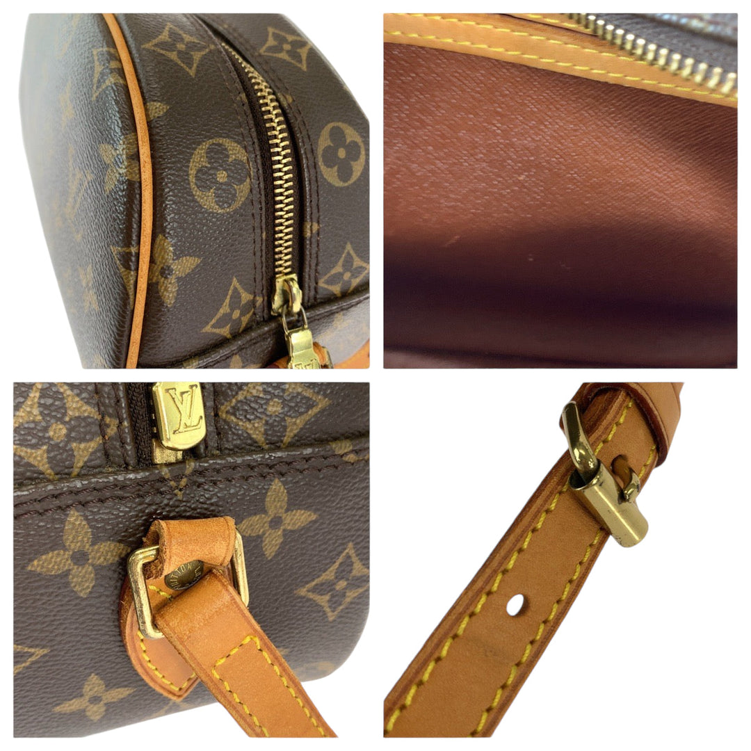 LOUIS VUITTON Shoulder Bag M51221 PVC Brown Gold Metal Shoulder Bag Crossbody Non-sticky Monogram Blois Women Used Authentic