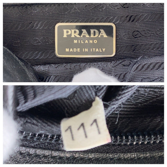 PRADA Shoulder Bag Leather, Plastic Black black Crossbody Shoulder Bag Pochette Women Used Authentic