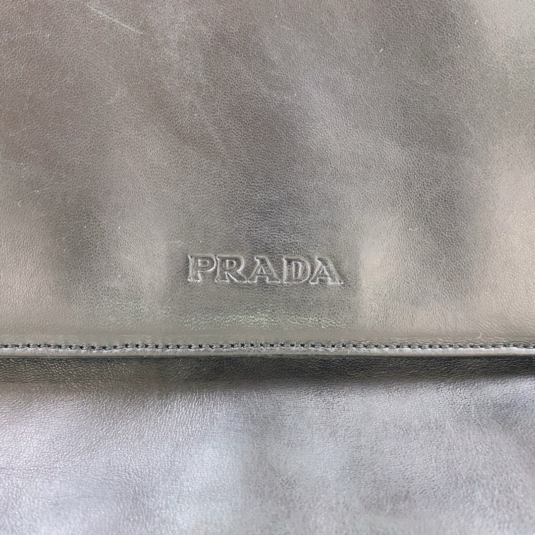 PRADA Shoulder Bag Leather, Plastic Black black Crossbody Shoulder Bag Pochette Women Used Authentic