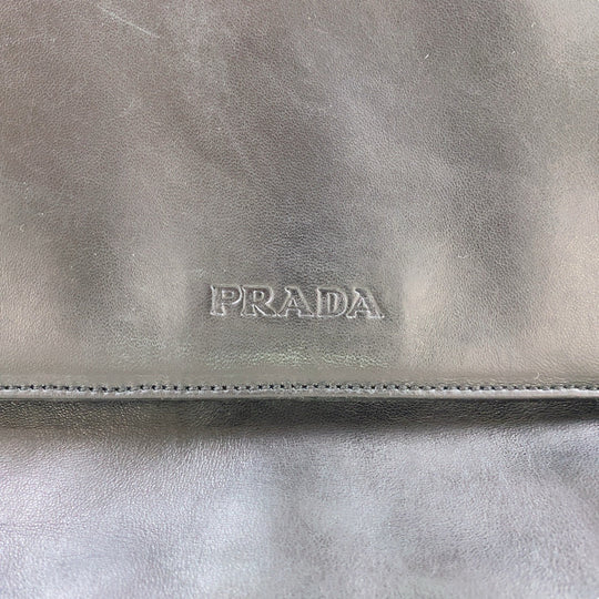 PRADA Shoulder Bag Leather, Plastic Black black Crossbody Shoulder Bag Pochette Women Used Authentic