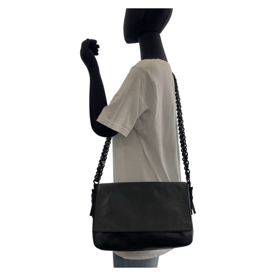 PRADA Shoulder Bag Leather, Plastic Black black Crossbody Shoulder Bag Pochette Women Used Authentic
