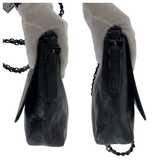 PRADA Shoulder Bag Leather, Plastic Black black Crossbody Shoulder Bag Pochette Women Used Authentic