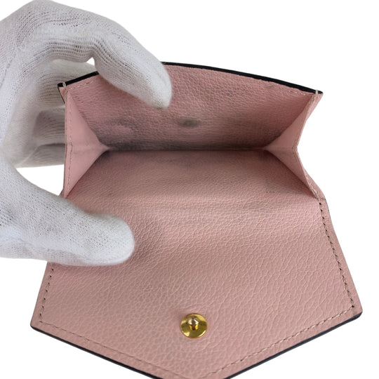 LOUIS VUITTON Tri-fold wallet M80984 leather Black Ivory Gold Metal Folding wallet Compact wallet Portefeuille Rock Mini Women Used Authentic