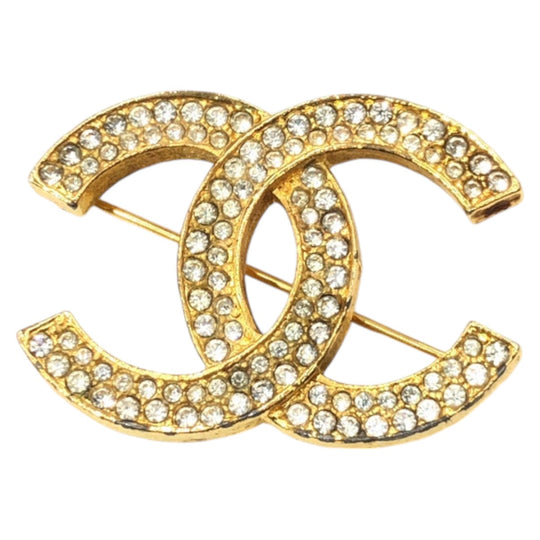 CHANEL Brooch plating gold Brooch COCO Mark Women Used Authentic