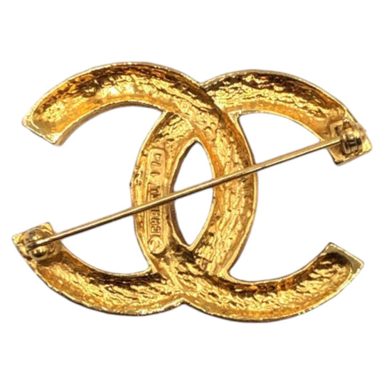 CHANEL Brooch plating gold Brooch COCO Mark Women Used Authentic