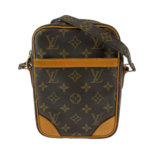 LOUIS VUITTON Shoulder Bag M45266 PVC Brown Gold Metal Shoulder Bag pochette Monogram Danube Women Used Authentic