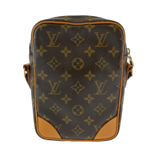 LOUIS VUITTON Shoulder Bag M45266 PVC Brown Gold Metal Shoulder Bag pochette Monogram Danube Women Used Authentic