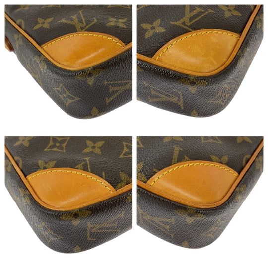 LOUIS VUITTON Shoulder Bag M45266 PVC Brown Gold Metal Shoulder Bag pochette Monogram Danube Women Used Authentic