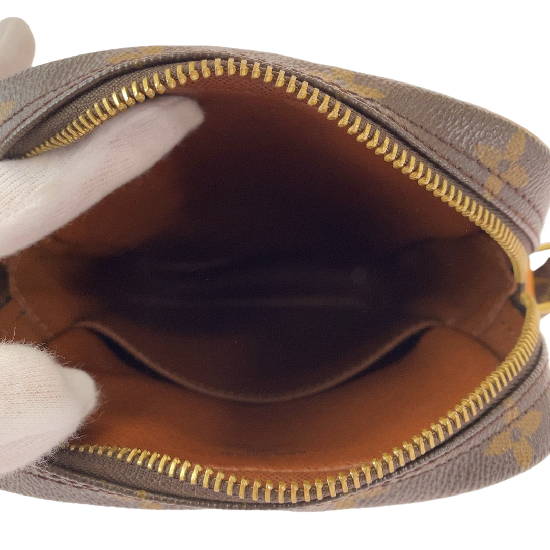 LOUIS VUITTON Shoulder Bag M45266 PVC Brown Gold Metal Shoulder Bag pochette Monogram Danube Women Used Authentic