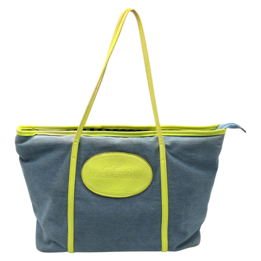 DOLCE&GABBANA Tote Bag cotton blue