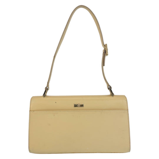 GUCCI Shoulder Bag 001 4214 leather Beige Gold Metal Ready lock Women Used Authentic