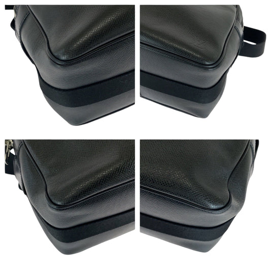LOUIS VUITTON Shoulder Bag M30152 Taiga Ardoise Black SilverMetal Shoulder Bag Crossbody Taiga reporter mens Used Authentic