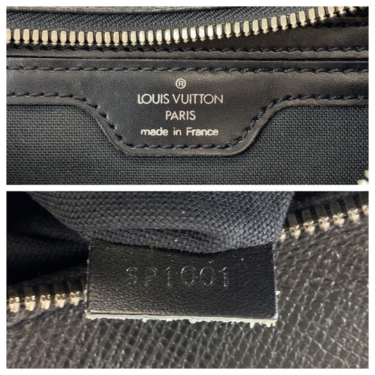LOUIS VUITTON Shoulder Bag M30152 Taiga Ardoise Black SilverMetal Shoulder Bag Crossbody Taiga reporter mens Used Authentic