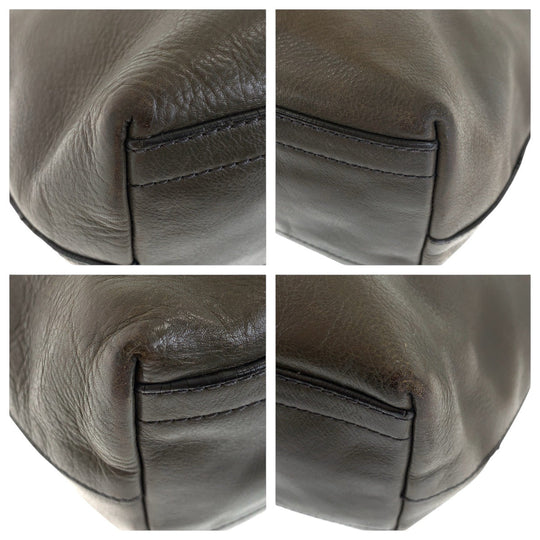 COACH Shoulder Bag 70559 leather Grey SilverMetal Crossbody Shoulder Bag Unisex mens(Unisex) Used Authentic