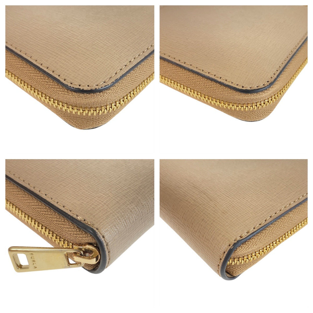 Furla Long Wallet Purse leather beige Babylone