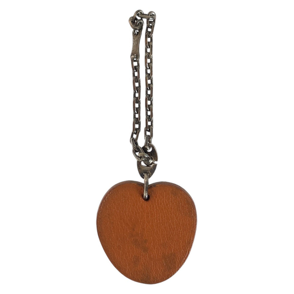HERMES key ring leather Orange apricot
