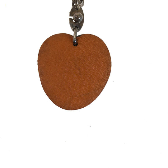 HERMES key ring leather Orange apricot