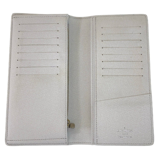 LOUIS VUITTON Long Wallet Purse M30298 PVC Antarctica White SilverMetal Long Wallet Purse Taigalama Portefeuille Braza mens Used Authentic
