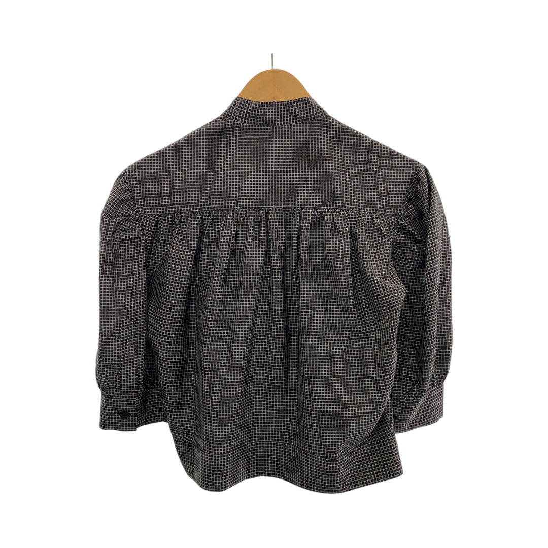 Dior Short sleeve shirt 951B09A6028 silk black Short sleeve shirts, 3/4 sleeve shirts Bee embroidered bow tie Women 38 Used Authentic