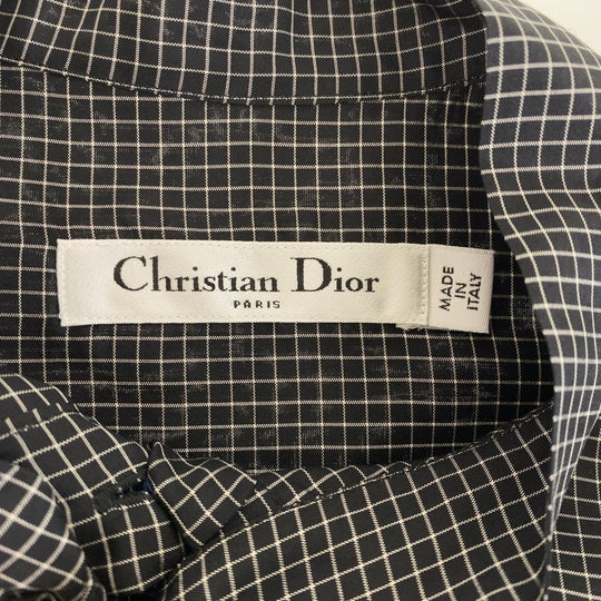 Dior Short sleeve shirt 951B09A6028 silk black Short sleeve shirts, 3/4 sleeve shirts Bee embroidered bow tie Women 38 Used Authentic