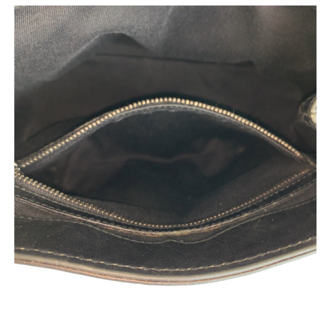 GUCCI Tote Bag GG canvas Black SilverMetal Tote Bag Shoulder Bag Women Used Authentic