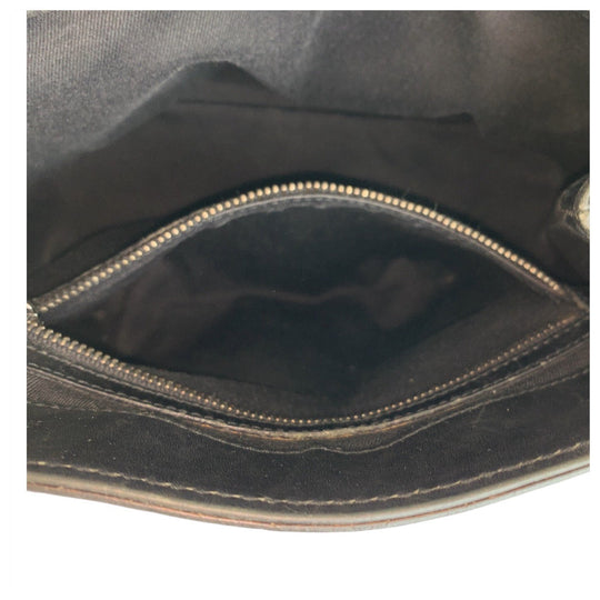 GUCCI Tote Bag GG canvas Black SilverMetal Tote Bag Shoulder Bag Women Used Authentic