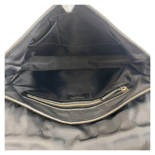 Dior Shoulder Bag Nylon Black SilverMetal Crossbody Shoulder Bag Messenger Bag Canage Women Used Authentic