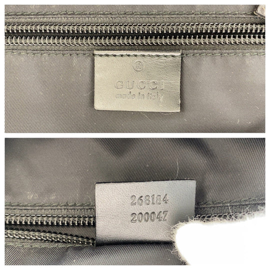 GUCCI Backpack 268184 Canvas, Leather black Backpacks, Daypacks, Backpacks, Unisex Sherry line Women Used Authentic