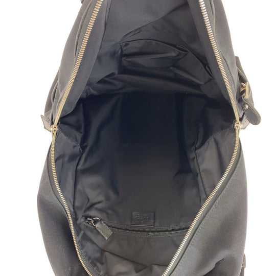 GUCCI Backpack 268184 Canvas, Leather black Backpacks, Daypacks, Backpacks, Unisex Sherry line Women Used Authentic