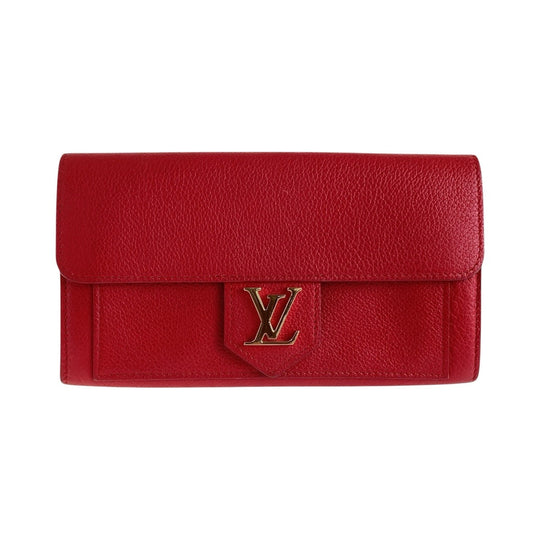 LOUIS VUITTON Long Wallet Purse M61277 leather Red Long Wallet Purse Portefeuille Rock Me Women Used Authentic