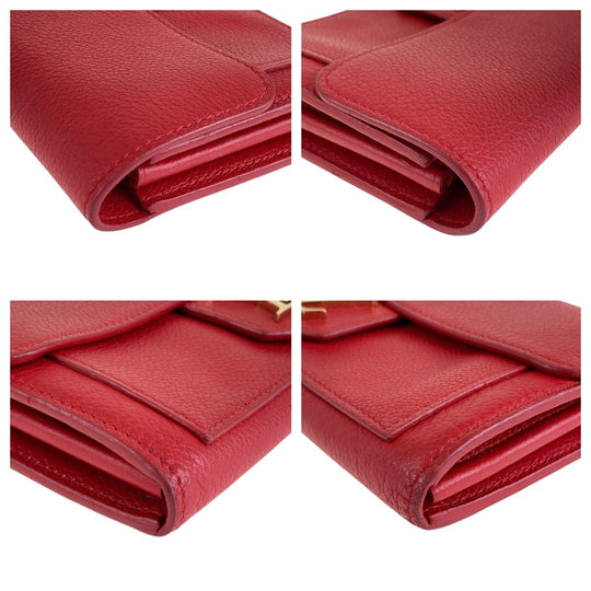 LOUIS VUITTON Long Wallet Purse M61277 leather Red Long Wallet Purse Portefeuille Rock Me Women Used Authentic