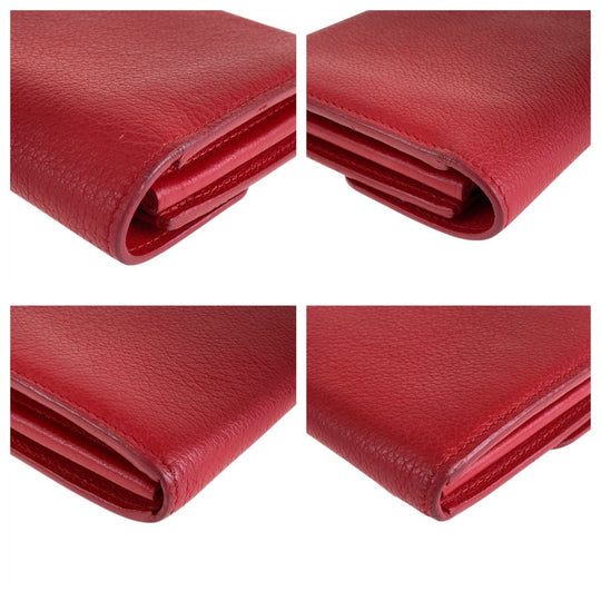 LOUIS VUITTON Long Wallet Purse M61277 leather Red Long Wallet Purse Portefeuille Rock Me Women Used Authentic