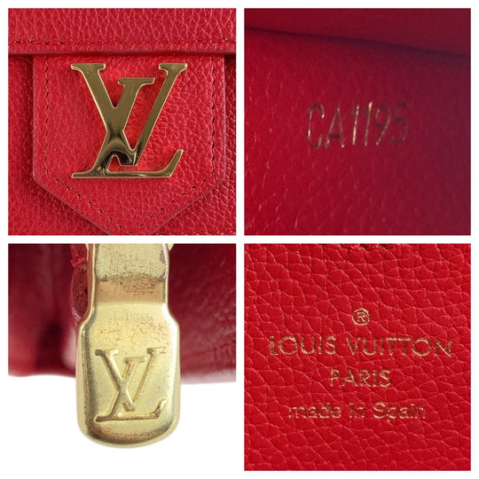LOUIS VUITTON Long Wallet Purse M61277 leather Red Long Wallet Purse Portefeuille Rock Me Women Used Authentic
