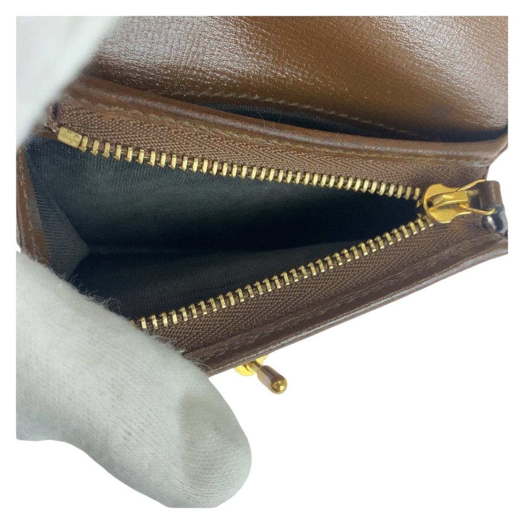 GUCCI Bifold Wallet 645536 GG Supreme canvas, leather Brown multicolor Folding wallet Compact wallet Jackie Women Used Authentic