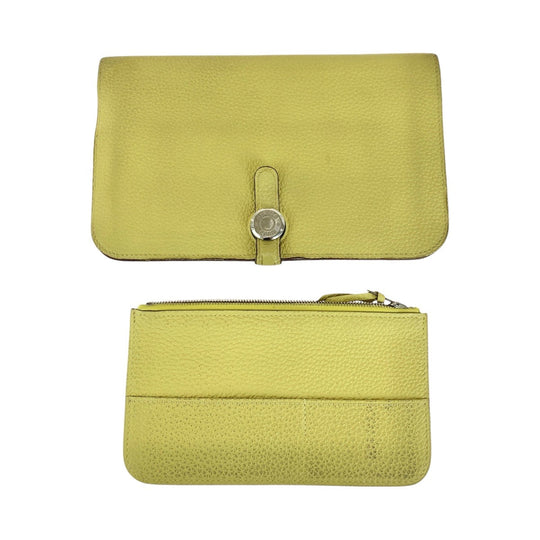HERMES Long Wallet Purse Togo Jonupussan Long Wallet Purse Long wallet unisex Dogon GM Women Used Authentic