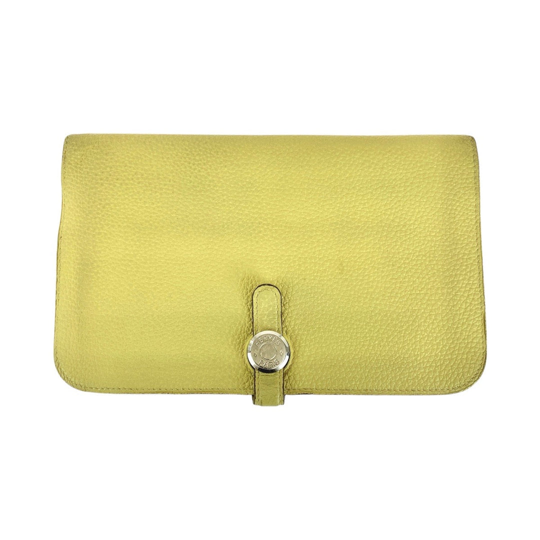 HERMES Long Wallet Purse Togo Jonupussan Long Wallet Purse Long wallet unisex Dogon GM Women Used Authentic